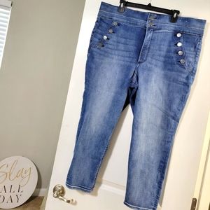 Express Super High Rise Ankle Jeans